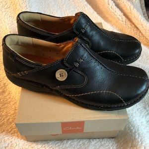 Clarks unstructured Unloop Black size 10 ladies